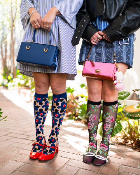 Floral Knee High Sheer Socks Bundle