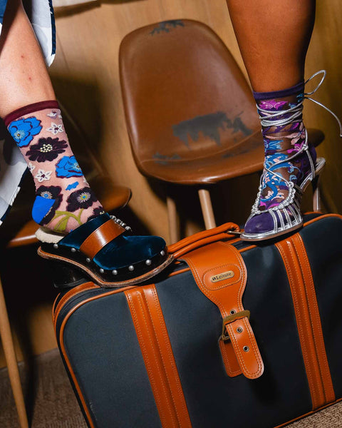 Noir Florals Sheer Socks Bundle