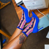 Stripes & Dots Sheer Crew Sock