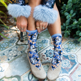 Casper and Trees Sheer Crew Sock
