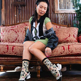 Beetlejuice™ Green Shimmer Sheer Crew Sock