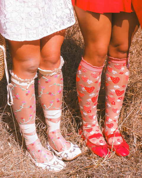 Berries & Blooms Knee High Sheer Socks Bundle