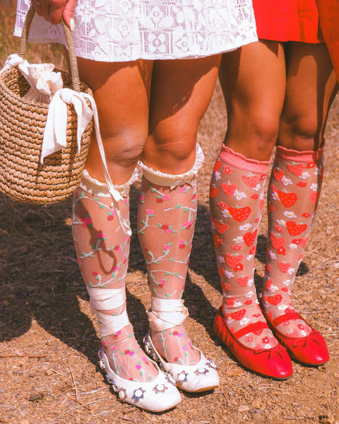 Berries & Blooms Knee High Sheer Socks Bundle