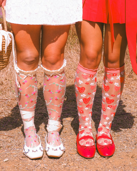 Berries & Blooms Knee High Sheer Socks Bundle