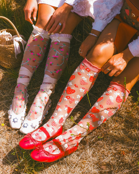 Berries & Blooms Knee High Sheer Socks Bundle