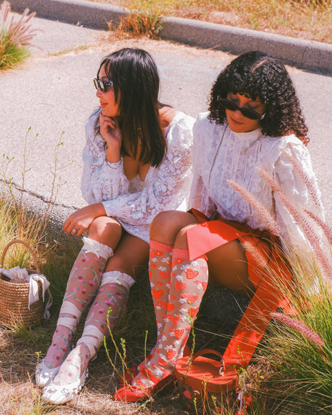 Berries & Blooms Knee High Sheer Socks Bundle