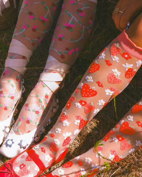 Berries & Blooms Knee High Sheer Socks Bundle