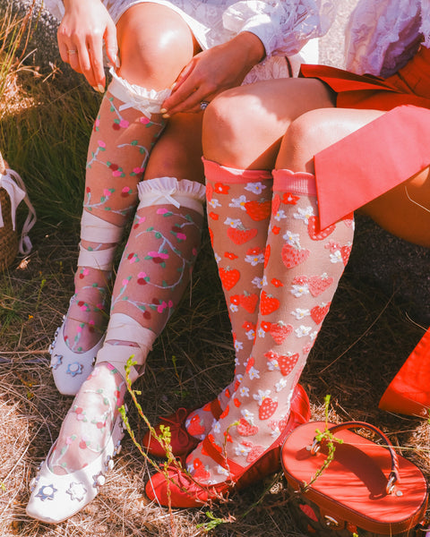 Berries & Blooms Knee High Sheer Socks Bundle
