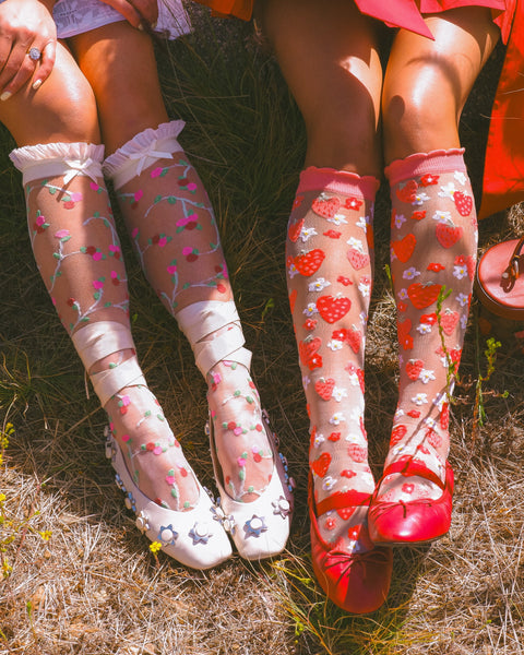 Berries & Blooms Knee High Sheer Socks Bundle