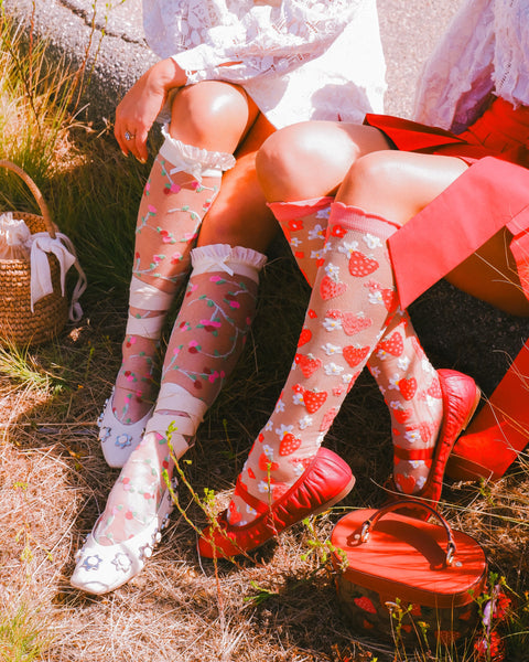 Berries & Blooms Knee High Sheer Socks Bundle