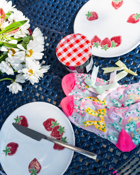 Bows & Jam Shimmer Sheer Crew Sock