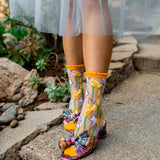 Calla Lily Ruffle Sheer Crew Sock