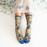Capricorn Zodiac Shimmer Sheer Crew Sock