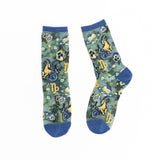 Capricorn Zodiac Shimmer Sheer Crew Sock