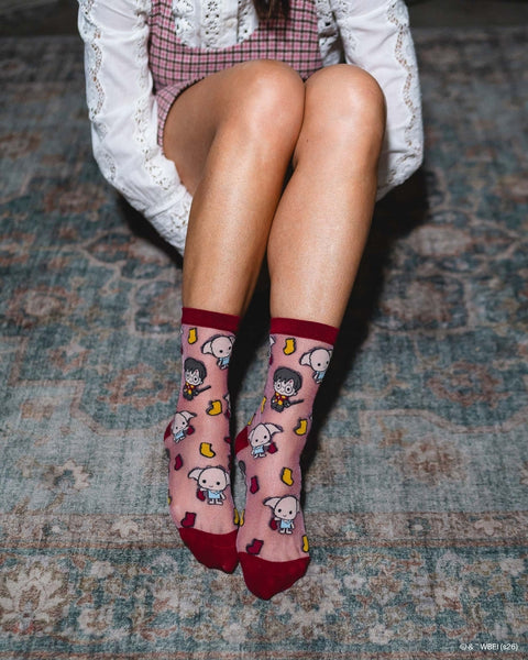 Harry Potter Dobby is Free Shimmer Sheer Crew Sock