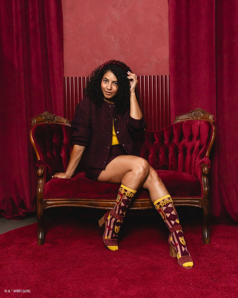 Harry Potter Gryffindor Shimmer Sheer Mid High Sock