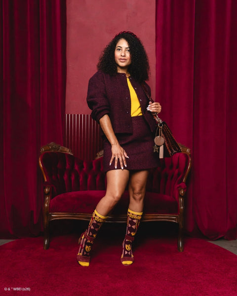 Harry Potter Gryffindor Shimmer Sheer Mid High Sock