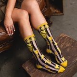 Harry Potter Hufflepuff Shimmer Sheer Mid High Sock