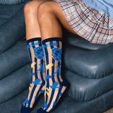 Harry Potter Ravenclaw Shimmer Sheer Mid High Sock