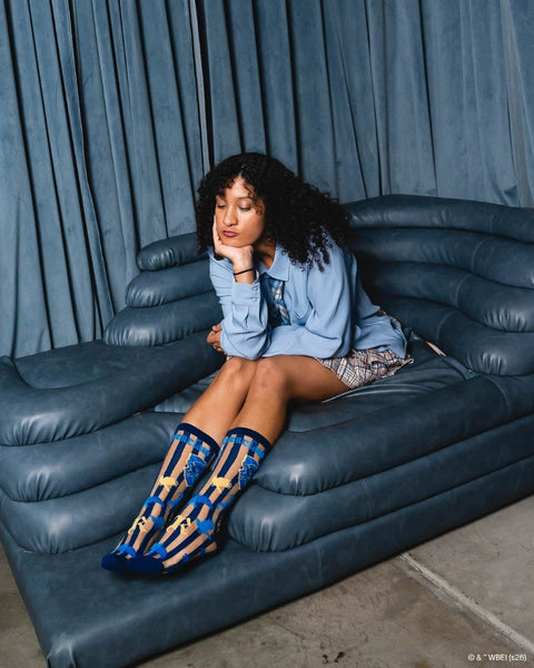 Harry Potter Ravenclaw Shimmer Sheer Mid High Sock
