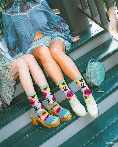 Hitchcock The Birds Sheer Crew Sock