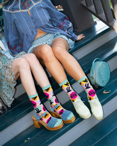 Hitchcock The Birds Sheer Crew Sock