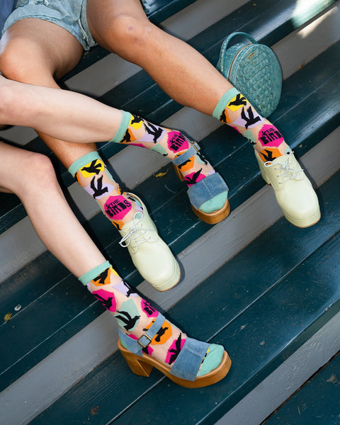 Hitchcock The Birds Sheer Crew Sock