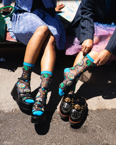 Minions & Monsters Shimmer Sheer Crew Sock