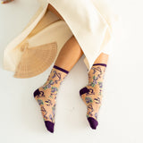 Libra Zodiac Sheer Crew Sock