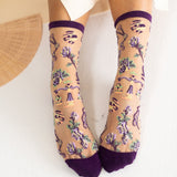 Libra Zodiac Sheer Crew Sock
