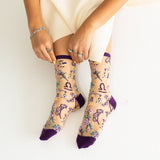 Libra Zodiac Sheer Crew Sock