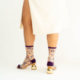 Libra Zodiac Sheer Crew Sock