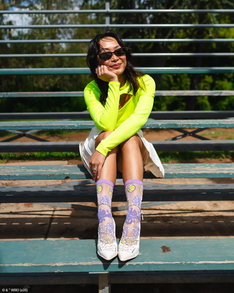 Lola Bunny Shimmer Sheer Crew Sock
