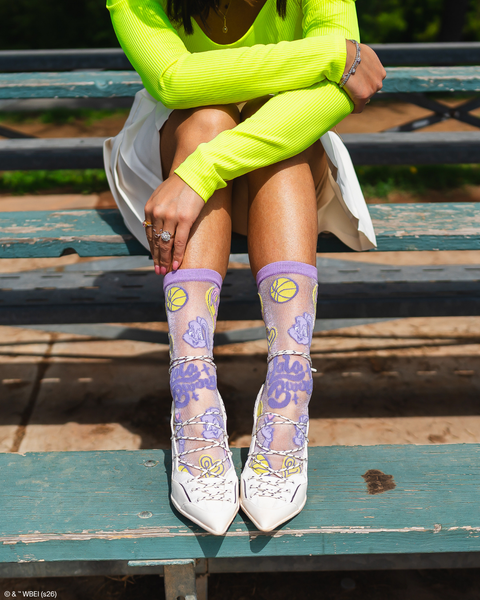 Lola Bunny Shimmer Sheer Crew Sock