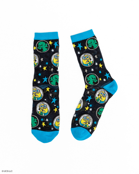 Minions & Monsters Shimmer Sheer Crew Sock