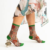 Virgo Zodiac Black Sheer Crew Sock