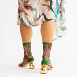 Virgo Zodiac Black Sheer Crew Sock