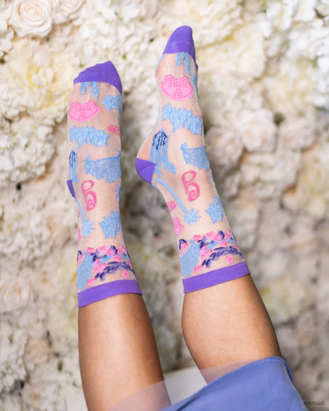 Wicked Get Ready with Glinda Shimmer Sheer Crew Sock