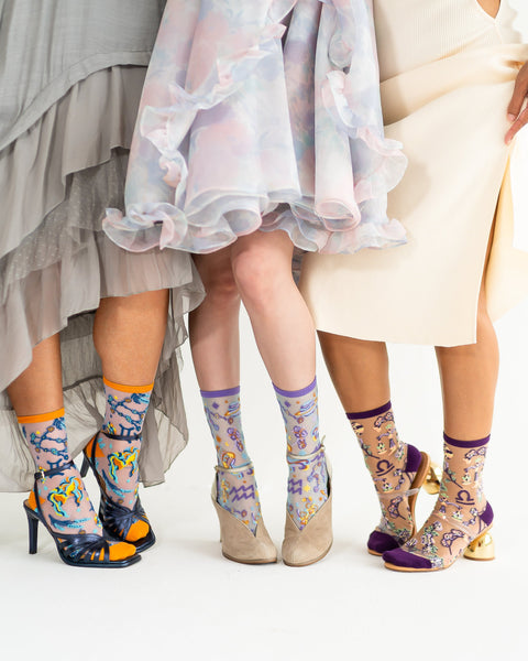 Zodiac Air Signs Sheer Socks Bundle