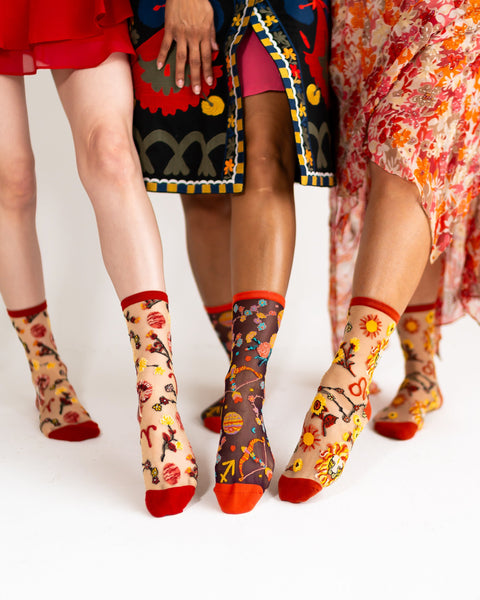 Zodiac Fire Signs Sheer Socks Bundle