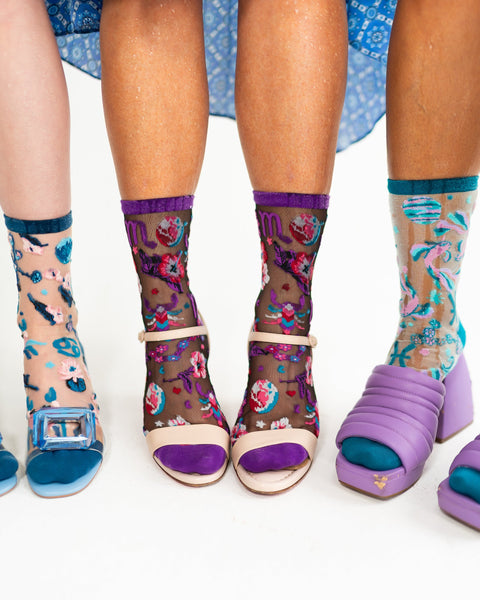 Zodiac Water Signs Sheer Socks Bundle