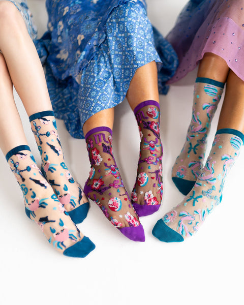 Zodiac Water Signs Sheer Socks Bundle