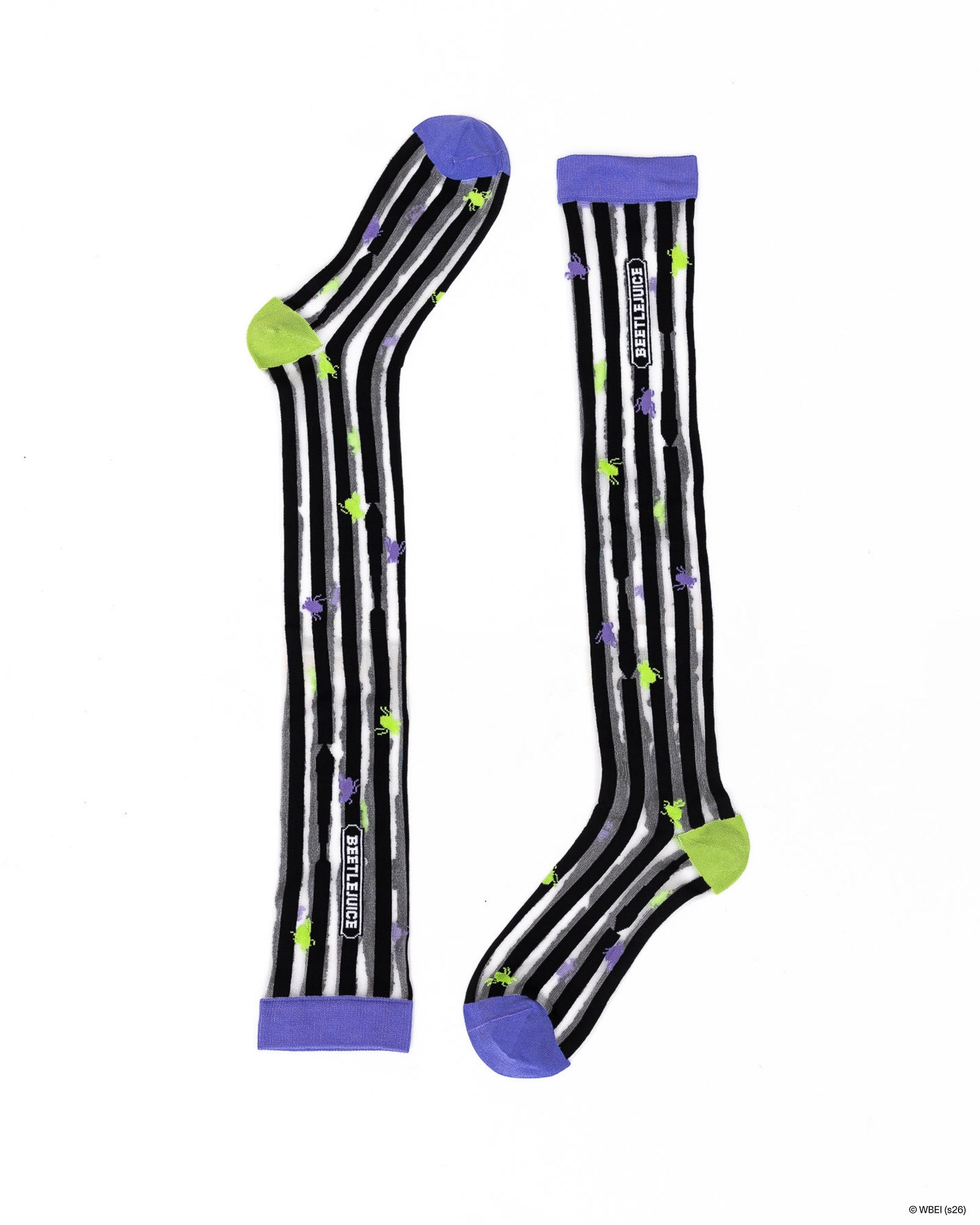 Beetlejuice™ Striped Knee High Sheer Sock