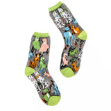 Dopamine Dogs Black Sheer Crew Sock