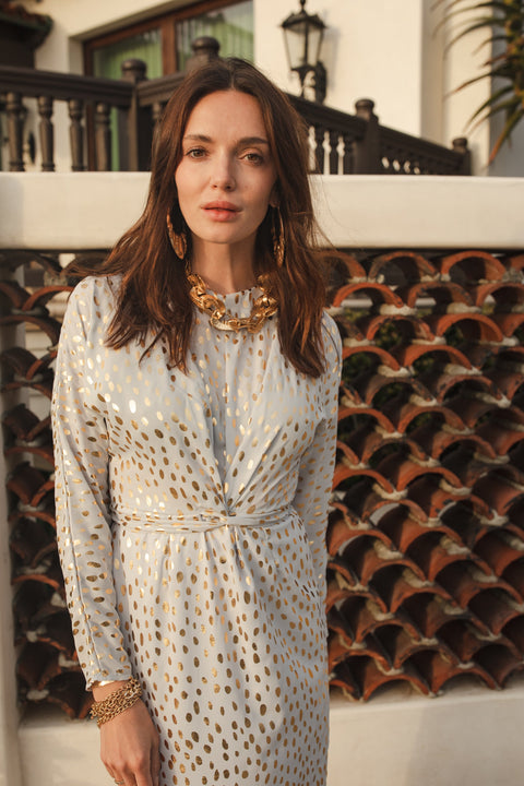 Nathaly Twist Dress in Solar Flare