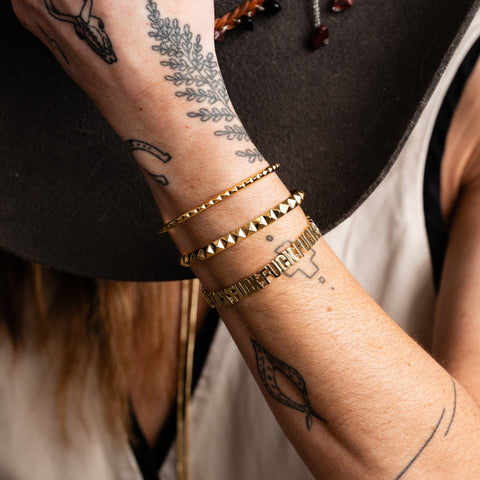 Pyramid Spike Cuff Bracelet