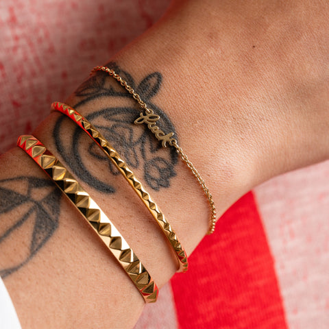 Pyramid Spike Cuff Bracelet