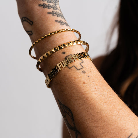 Pyramid Spike Cuff Bracelet