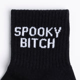 Spooky Bitch Quarter Crew Socks