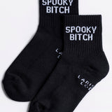 Spooky Bitch Quarter Crew Socks